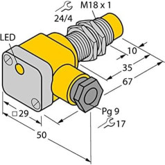 4012150 - NI10-EG18SK-Y1X, Induktiver sensors KEMA 02 ATEX 1090X