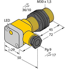 40411 - NI15-P30SK-Y1X, Induktiver sensors KEMA 02 ATEX 1090X