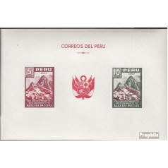 Prophila Collection Peru suvenīru lapa 4 (pilns izdevums) mint ** MNH 1961 Inku pilsēta (pastmarkas kolekcionāriem) Ainavas