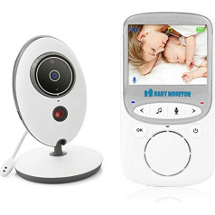 BW Baby Monitor 2,4 collu LCD krāsu bezvadu digitālais audio video drošības bērnu monitorings 2-Way Talk nakts redzamības nakts redzamības temperatūras uzraudzība