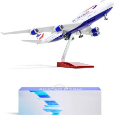 QIYUMOKE 1/160 Boeing 747 British Airways 17 collu Lieto lidaparātu modeļu komplekts ar statīvu Aviokompānijas lidaparātu modeļu displejs, kolekcionējams aviācijas entuziastiem, dāvana