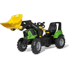 Rolly Toys rollyFarmtrac Deutz Agrotron 730094 TTV pedāļu transportlīdzeklis (ieskaitot rollyTrac iekrāvēju, no 3-8 gadiem, regulējams sēdekļa garums un augstums, pneimatiskās riepas), liels