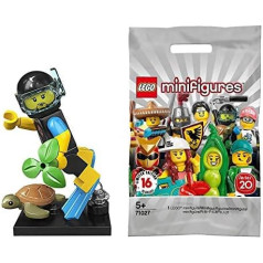 LEGO 20. sērijas minifigūriņas Jūras glābējs (meitene akvalangiste) 71027