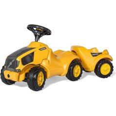 Rolly Toys rollyMinitrac Volvo mit Anhänger (für Kinder von 1,5-4 Jahre, Flüsterlaufreifen, Lauflernhilfe, Farbe gelb) 132560