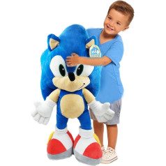 GIMSS Sonic The Hedgehog XXL plīša rotaļlieta, rotaļlieta Sonic, Tails, Knuckles Plush Peluche Plush 30-120 cm Original Licence (Sonic The Hedgehog 100 cm)