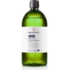 Naissance Organic Frakcionēta kokosriekstu eļļa (Nr. 218) - 870 ml - bioloģiski sertificēta, frakcionēta, šķidra kokosriekstu eļļa ādai, kosmētikai, ēteriskajām eļļām