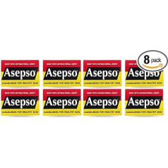 Asepso+ antiseptiskās ziepes, 2,8 oz / 80 g (8 gab.), Asepso