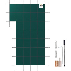 VEVOR Poolabdeckung 5,49x10,36m Passend für Schwimmbeckengröße 14,88x9,75m Schwimmbadabdeckung aus PP Sicherheitsabdeckung Winterabdeckplane Ideal für Schwimmbäder zu Hause im Garten oder Hotel