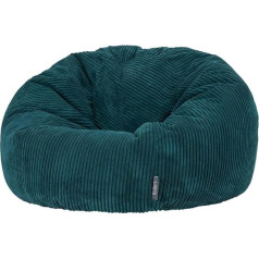 Значок Kingston Cord Bean Bag Chair, Teal, Большое кресло для отдыха, Мешки для бобов для взрослых, с наполнителем в комплекте, Jumbo Cord Adult Bean Bag, Декор для ком