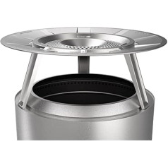 Solo Stove Yukon siltuma sadalītājs ugunskuram ar 3 noņemamām kājām, Jukon ugunskura krāsns piederumi, efektīvs siltuma sadalītājs, nerūsējošais tērauds, izmēri (H x D): 28 x 76 cm, 4,5 kg