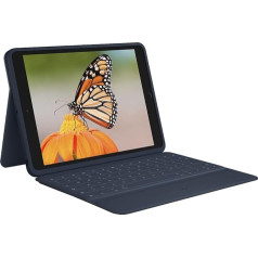 Чехол-клавиатура Logitech Rugged Combo 3 для iPad со смарт-коннектором для iPad (7-е, 8-е и 9-е поколение) немецкая раскладка QWERTZ - синий