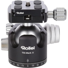 Rollei T5S Mark III profesionāla 360 grādu kameras 360 grādu statīva lodveida galva ar berzi, 14 kg kravnesību, skalu panorāmas uzņemšanai un 2 līmeņrāžiem. Komplektā ietilpst Acra Swiss saderīga ātrās atbrīvošanas plāksne