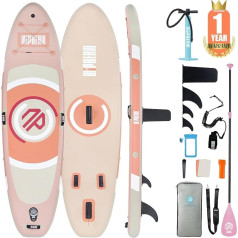 Niphean Stand Up Paddling Board, 305cm Aufblasbare SUP Board mit Stabilen Flossen und Strapazierfähigem Zubehör - Stand Up Paddle, Ideal für Anfänger im Stand Up Paddling und Yoga auf dem Wasser