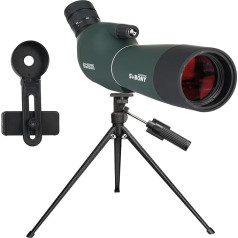 Svbony SV28PLUS Spotting Scope with Tripod, 20-60 x 60 mm BAK4 FMC Lens, Waterproof Anti-Fog, Spotting Scope with Mobile Phone Adapter, for Bird Watching, Target Shooting, Archery, Astronomy