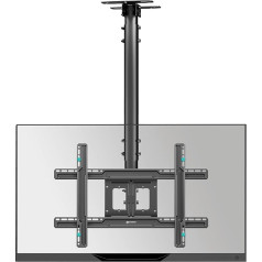 ONKRON Griestu stiprinājums televizoram un monitoram 32-80 collas - TV stiprinājums, grozāms Max VESA 600 x 400 līdz 68,2 kg TV griestu stiprinājums melns