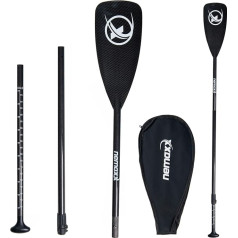 NEMAXX Professional 100% Carbon Speed 3-Piece airis SUP - īpaši stabils un viegls, 702g, regulējams, regulējams, ar oglekļa loksni un somu - Sink-Stop funkcija