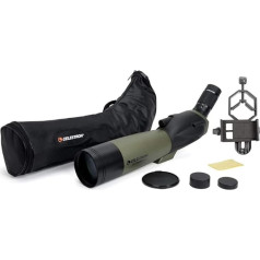 Celestron Ultima 80 Angle Spotting Scope with Smartphone Adapter - 20 to 60 x 80 mm Zoom Eyepiece - Multi-Coated Optics for Bird Watching