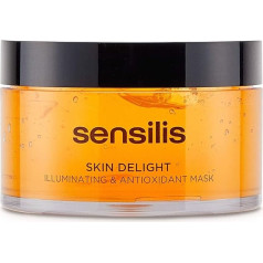 Sensilis - Skin Delight maska, vitamīns C, hialuronskābe, sejas maska starojošai ādai, poru attīrītājs un mitrinātājs, pretnovecošanās līdzeklis - 150 ml