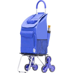 dbest products Bigger Trolley Dolly Treppensteiger blau Einkaufswagen, Polyester