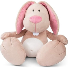 NICI 46336 My Bunny Cuddly Toy 70 cm - XXL plīša rotaļlieta-trauslis meitenēm, zēniem un zīdaiņiem - īpaši liela, mīksta rotaļlieta glāstiem, rotaļām un miegam - mājīga, milzīga, mīļa rotaļlieta, smilškrāsas/rozā krāsa