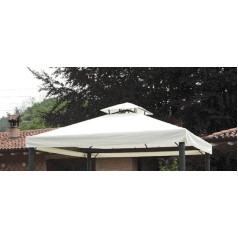 Megashopitalia Top Replacement Gazebo Cover 3 x 3 m with Original Airvent White