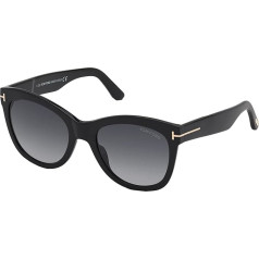 Tom Ford Wallace FT 0870 Shiny Black/Grey Shaded 54/20/140 Sieviešu saulesbrilles, Shiny black/grey shaded