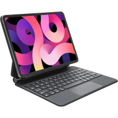 Wainyok Magic Keyboard 10.9 iPad Air (5, 4., 4. paaudzes) korpuss ar tastatūru iPad Pro 11 collu (3., 2., 3., 1., 2., 1. paaudzes), peldoša statīva dizains, magnētiskā tastatūra ar skārienpaliktni, ASV QWERTY