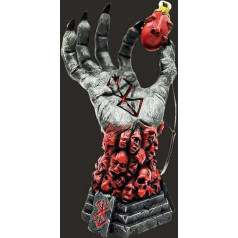 Nezababy Berserk Statue Mad God Guts Figur Anime Griffith Figur Sensenmann Teufel rechte Hand Schädel Skulptur Harz Handwerk Halloween Zubehör Heimdekoration