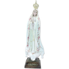 Proposte Reliģiskā Fatimas Dievmātes statuete no sveķu sveķu 27 cm - Stikla acis