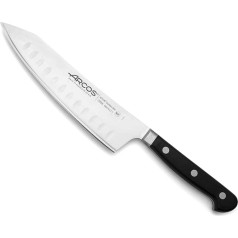 Arcos Opera Rocking Santoku nazis Nitrum Kalts nerūsējošā tērauda 190 mm rokturis POM Black