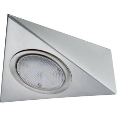 Paulmann 93572 LED Unterschrankleuchte Dreieck mit Näherungssensor eckig incl. 3x2,8 Watt Schrankleuchte Eisen gebürstet Schranklicht Metall, Glas