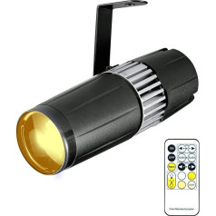 SENLAN LED pinspot gaisma, 15 W, divi balti/auksti un silti balti pinspot lukturi no IR kontroliera (spot)