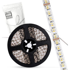 LED SMD 96LEDs/m Lente 5050 RGB + CCT Krāsaina + balta 24 V 36 Watt/m 5 m 12 mm 2700-6000 K CRI>80 IP20 Dimmable pašlīmējoša