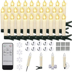 LED Ziemassvētku sveces ar tālvadības pulti