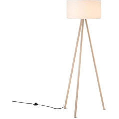 Home Sweet Home Modern Floor Lamp, 76/76/148 cm, balta, stāvlampa ar abažūru, piemērota E27 LED gaismas avotam, ar kājas slēdzi, piemērota viesistabai, guļamistabai