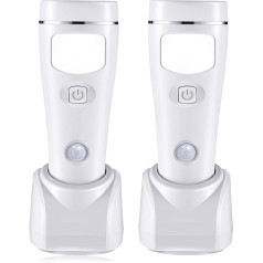 Hiboom Pack of 2 LED Socket Lights, nakts apgaismojums ar kustības sensoru un krēslas sensoru, 4-in-1 daudzfunkcionāli lukturīši, noņemamas strāvas padeves traucējumu lampas, uzlādējamas avārijas drošības lampas