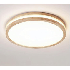 LIGKIN LED griestu gaisma Koka 24 W griestu gaisma apaļa 30 cm neitrāla gaisma 4500 K diametrs Modernā divslāņu virtuves lampa Dzīvojamā istaba Balkons Priekšnams Bērnu istaba Guļamistaba