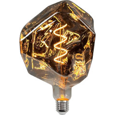 TIANFAN LED vintāžas spuldze 4 W Dimmable Polyhedron diametrs 150 mm Liela LED spuldze Dekoratīvā Edisona spuldze 220 V E27 (Smoke)