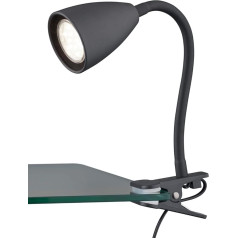 Trio Leuchten Wanda 202620132 Clamp Light Metal Matte Black Excl. 1x GU10 elastīga roka