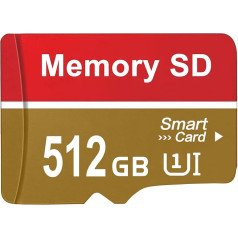 Aogamb SD karte 512GB Liela apjoma atmiņas karte SD karte ar lielu jaudu, kas nodrošina ātrdarbīgu atmiņu Datoram, kamerām (512gb)