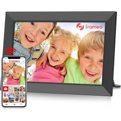 Frameo WiFi Digitaler Bilderrahmen -10,1 Zoll Foto kameras 1280x800 HD IPS Touchscreen, 32GB Speicher, Automatische Drehung, Wandhalterung, Sofortige Weitergabe von Fotos Videos, Beste Wahl Geschenk