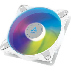 ARCTIC P14 PWM PST A-RGB PC Fan, 140 mm PWM PST Case Fan, Optimised for Static Pressure, Semi-Passive: 200-1900 rpm (0 rpm <5%), 5V 3 Pin ARGB LED, Single Fan - White