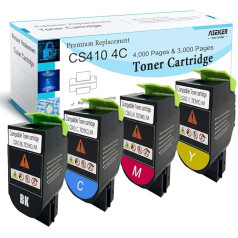 Savietojama CS310 CS410 CS510 tonera kasetne Lexmark CS310dn CS310n CS310dtn CS410n CS410dtn CS410dn CS410dtn CS510de CS510dte printeriem, 4000 un 3000 lappuses, 70C2HK0 70C2HK0 70C 2HC0 77 0C2HM0 70C2HY0