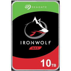 Seagate IronWolf ST10000VN0008 10TB NAS iekšējais cietais disks 3,5 collu 7200 apgr./min CMR 256 MB Cache SATA 6GB/s Silver FFP ar 3 gadu glābšanas pakalpojumu