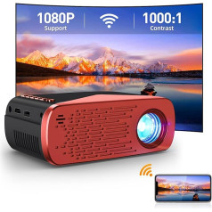 Mini video kamera, 5G WiFi Heimkino Smart Video Beamer Kompatibel mit Smartphone/Laptop/TV Stick/HDMI/PS5