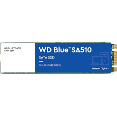 WD Blue SA510 SATA SSD 1TB M.2 2280 (nolasīšana līdz 560MB/s, ierakstīšana līdz 520MB/s, jauninājums PC/Laptop, 3 mēnešu izmēģinājuma versija no Dropbox Professional, Western Digital SSD Dashboard)