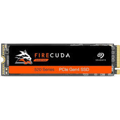 Seagate FireCuda 520, NVMe PCIe X4 Gen4 SSD, 500 GB, NVMe 1.3, m.2 2280 NVMe, PCIe X4 Gen4, līdz 5000 Mb/s, melns, ieskaitot 3 gadu glābšanas pakalpojumu, modeļa Nr.: ZP500GM3A002