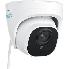 Reolink 5MP HD āra novērošanas kamera, PoE Dome IP kamera, 2,8 mm objektīvs, 100° platleņķa skats, inteliģenta personas/braukšanas līdzekļa noteikšana, 30 m IR nakts redzamība, līdz 256 GB MicroSD karte, RLC-520A