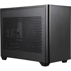 Cooler Master Master MasterBox NR200 Mini ITX PC korpuss - kompakts SGCC tērauda korpuss, vairākas dzesēšanas opcijas, 360 grādu pieejamība bez instrumentiem - melns