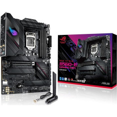 ASUS ROG STRIX B560-E Gaming WiFi pamatplate Socket Intel LGA 1200 (ATX, PCIe 4.0, WiFi6E, Intel 2,5 Gbit/s Ethernet, 3x M.2 ar dzesētājiem un NVMe SSD atbalstu, USB 3.2 Gen 2x2 USB Type-C)